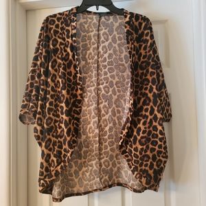 Leopard Open Cardigan